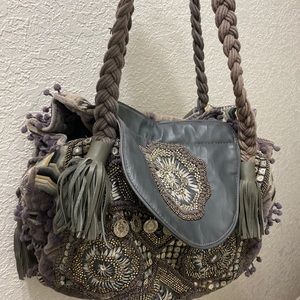 Anthropology Embellished Weekender Bag MSRP:$268